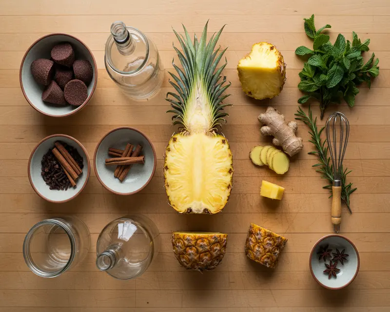 Pineapple Core Tepache 2 ingredients