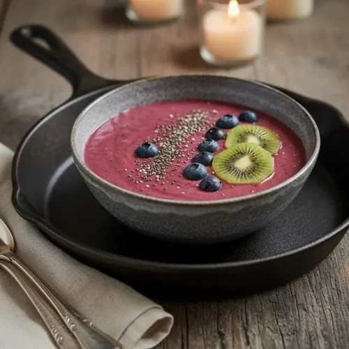 Final plated dish of Post-Sun Antioxidant Recovery Smoothie