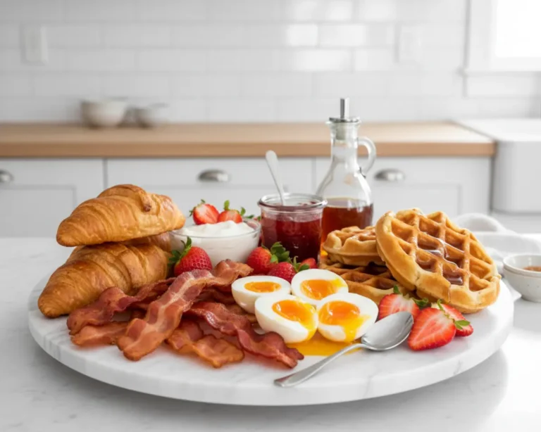 Beautiful plated Saturday Breakfast Board