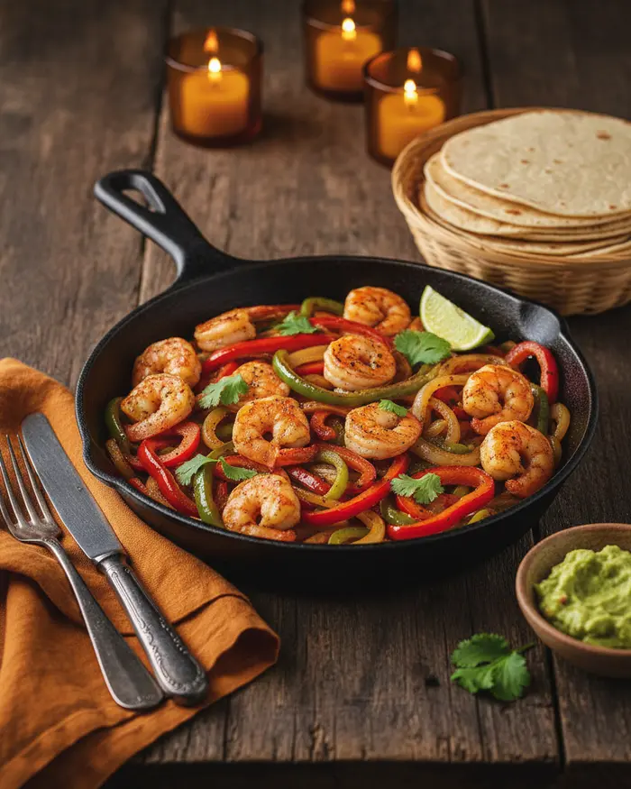 Easy Sheet Pan Shrimp Fajitas Recipe 4 final plated dish