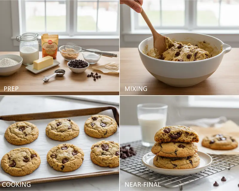Sourdough Discard Chocolate Chip Cookies Recipe 3 cooking process