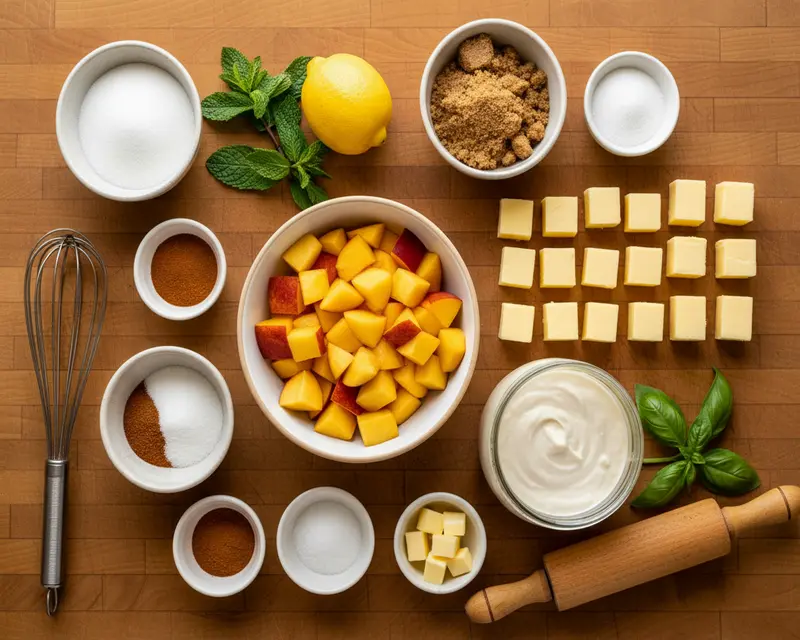 Sourdough Discard Peach Cobbler Recipe 2 ingredients