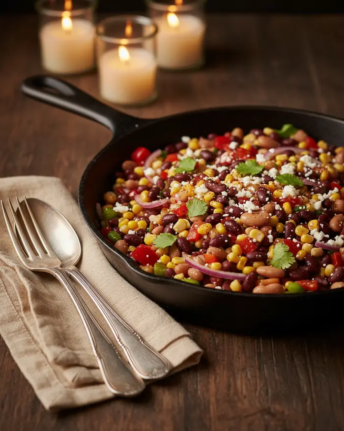 Southwestern & Mexican Dense Bean Salad Recipe 4 final plated dish