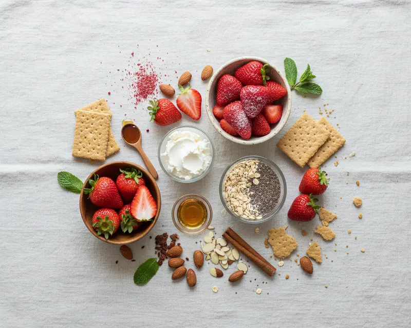 Strawberry Cheesecake Overnight Oats Recipe 2 ingredients