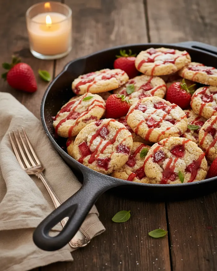 Strawberry Shortcake Icebox Cookies Recipe 4 final plated dish