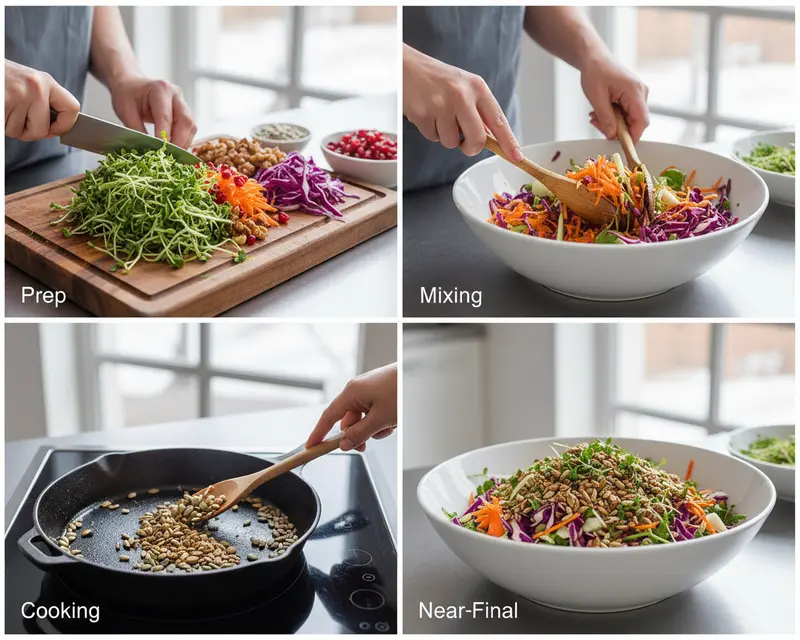 Sulforaphane Broccoli Sprout Master Antioxidant Salad 3 cooking process