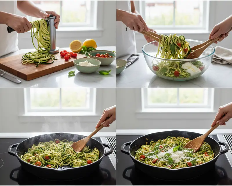 Summer Zucchini Abundance 3 cooking process