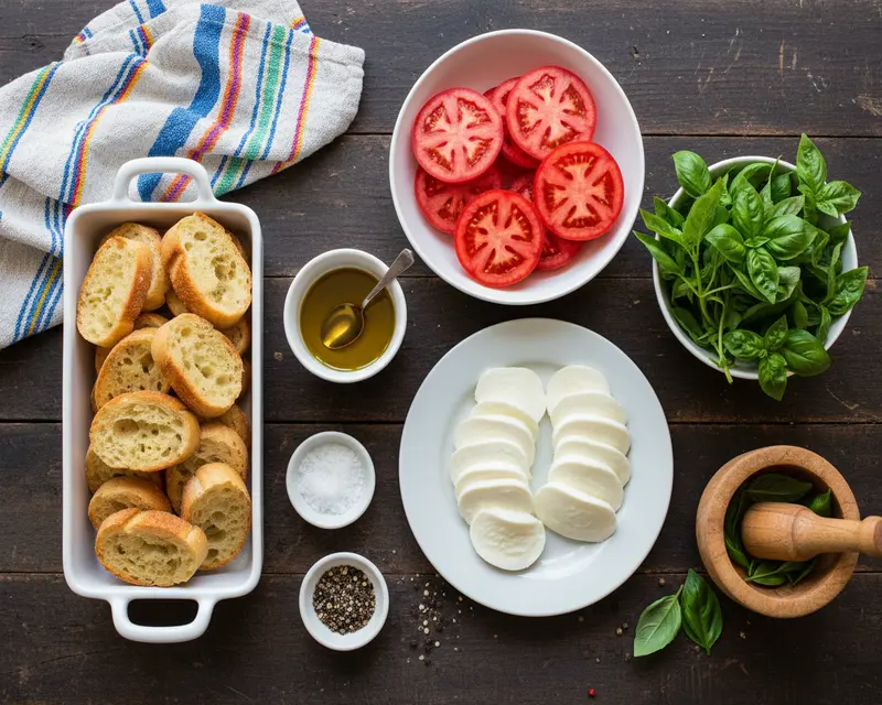 Easy Tomato Basil Mozzarella Crostini Recipe 2 ingredients