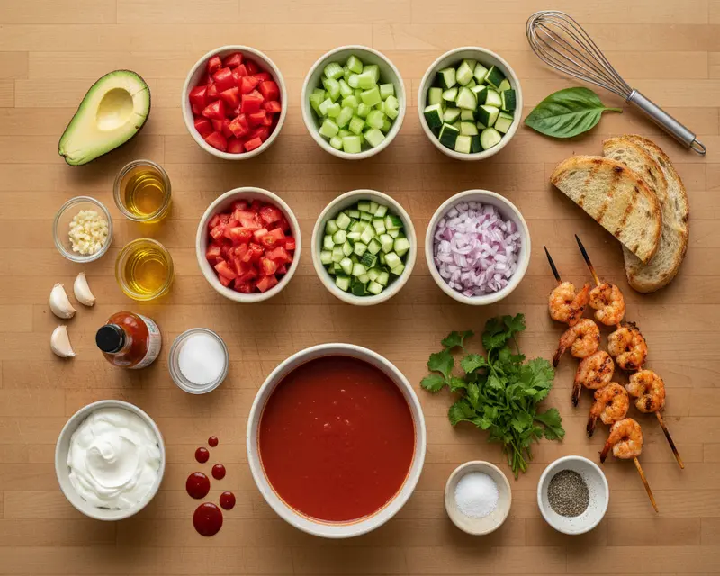 Tomato Water Gazpacho 2 ingredients