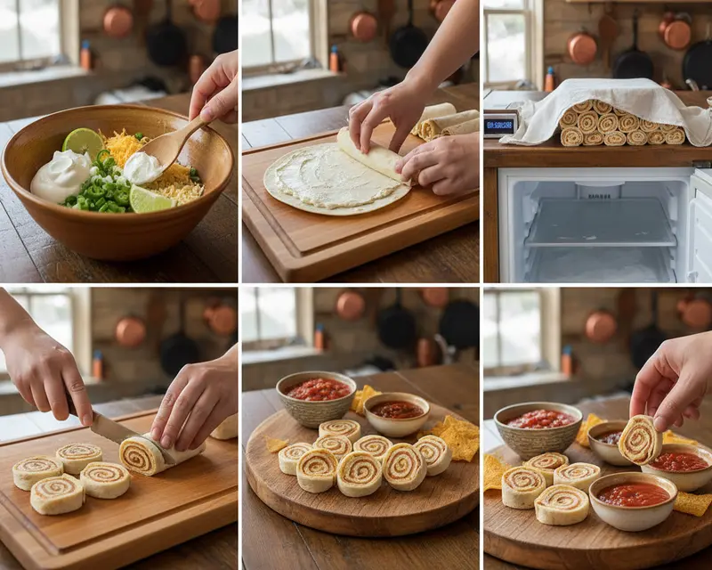 Easy Tortilla Pinwheels Recipe Ready in 15 Minutes 3 cooking process