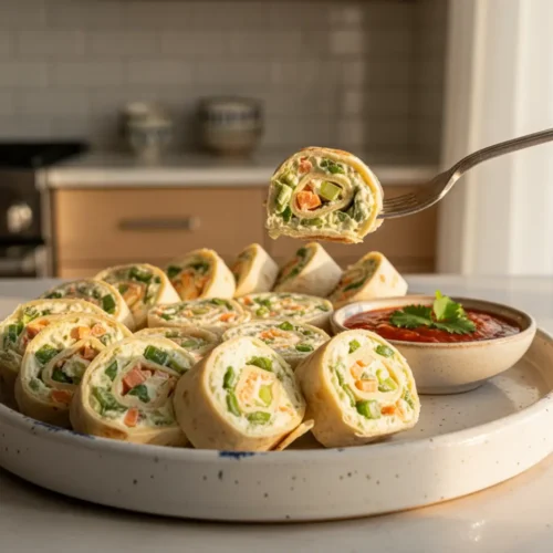Beautiful plated Tortilla Pinwheels