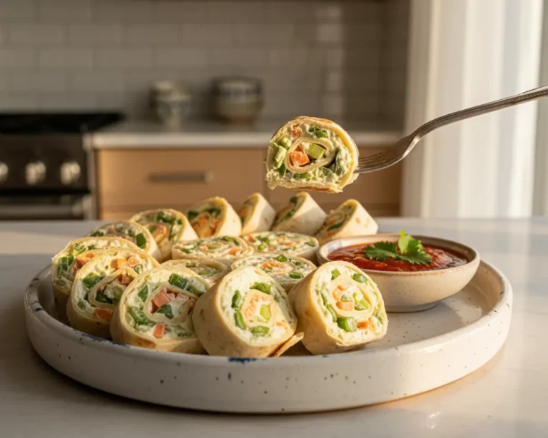 Beautiful plated Tortilla Pinwheels