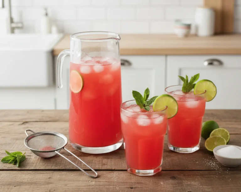 Beautiful plated Watermelon Agua Fresca