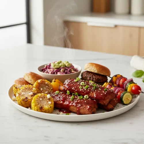 Beautiful plated Zero-Waste 4th of July BBQ Complete Guide