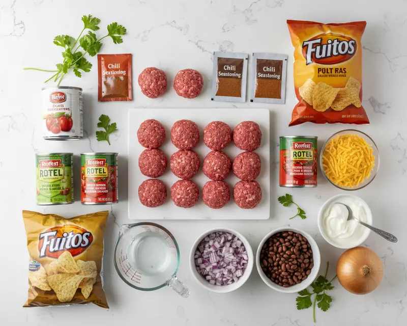 Easy 5-Ingredient Crockpot Frito Pie Meatballs 2 ingredients