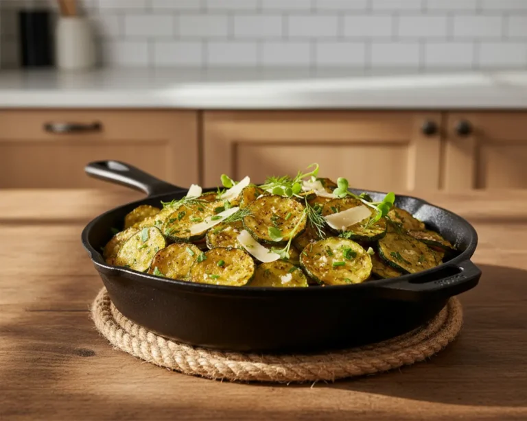 Beautiful plated Air Fryer Zucchini Chips