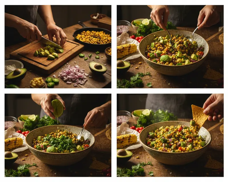 Fresh Avocado Corn Salsa Recipe 3 cooking process
