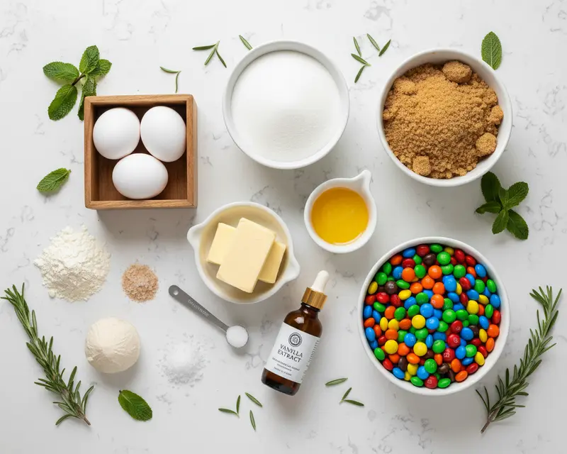 Brown Butter M&M Cookies Recipe 2 ingredients
