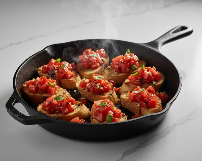 Beautiful plated Bruschetta Crostini