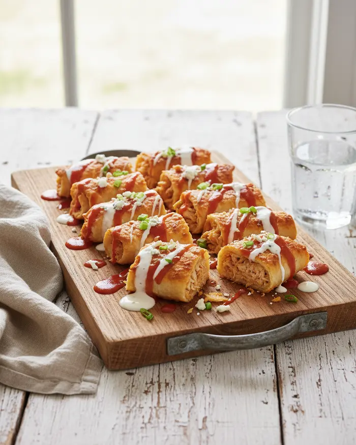 Buffalo Chicken Roll-Ups Recipe 4 final plated dish