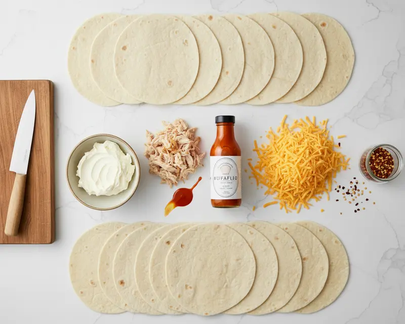 Buffalo Chicken Roll-Ups Recipe 2 ingredients