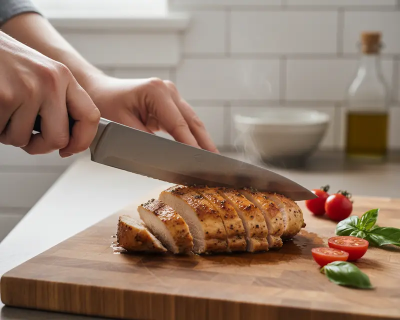 Easy Caprese Chicken Skillet 3 cooking process