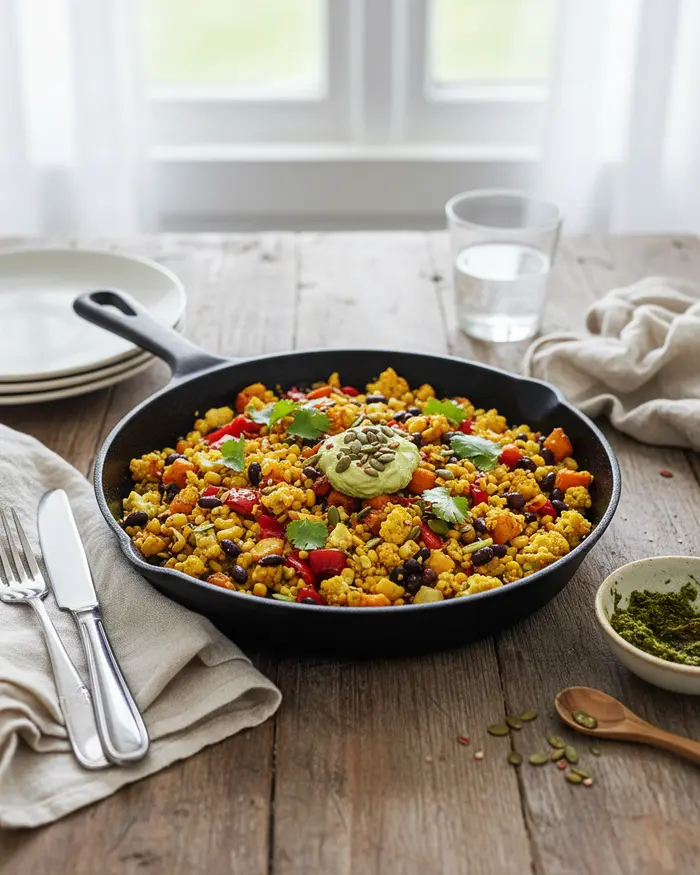 Healthy Cauliflower Rice Bowl Recipe 4 final plated dish