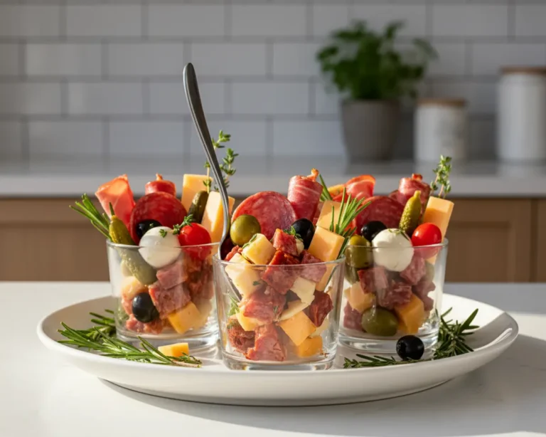 Beautiful plated Charcuterie Cups