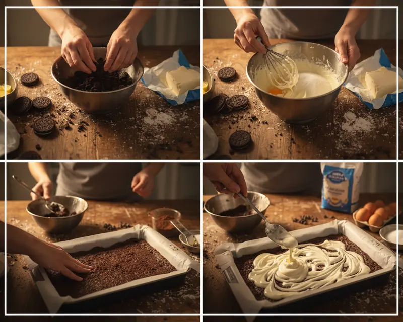 Fudgy Cheesecake Brownies Recipe 3 cooking process
