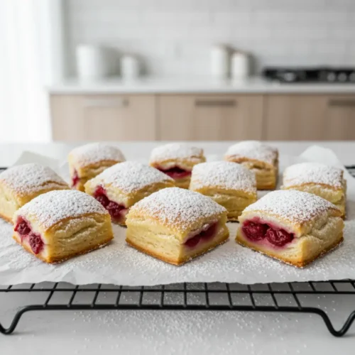 Beautiful plated Cherry Pie Bites
