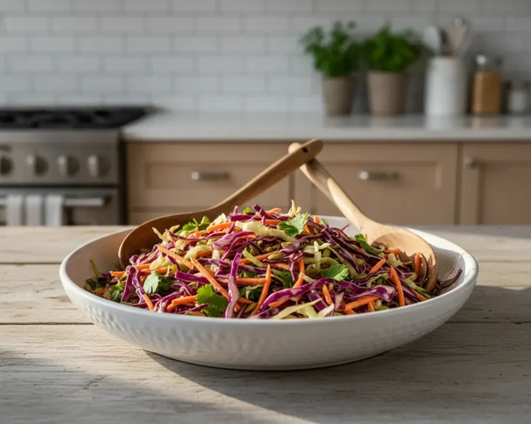 Beautiful plated Coleslaw for Tacos