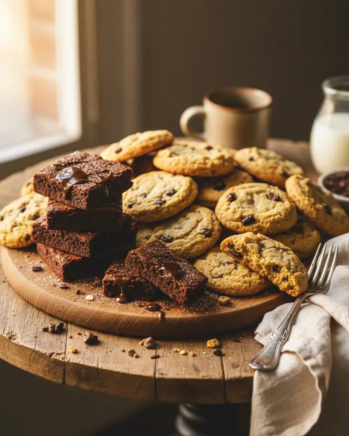 Cookies & Brownies serving suggestion