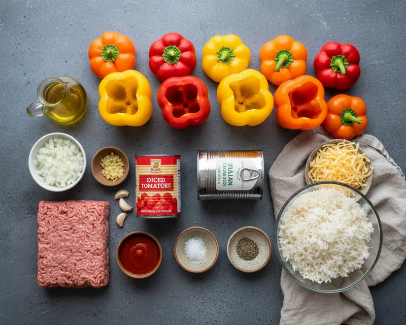 Ground Turkey Stuffed Peppers Recipe 2 ingredients