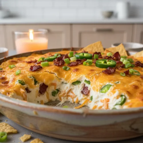 Beautiful plated Jalapeno Popper Dip