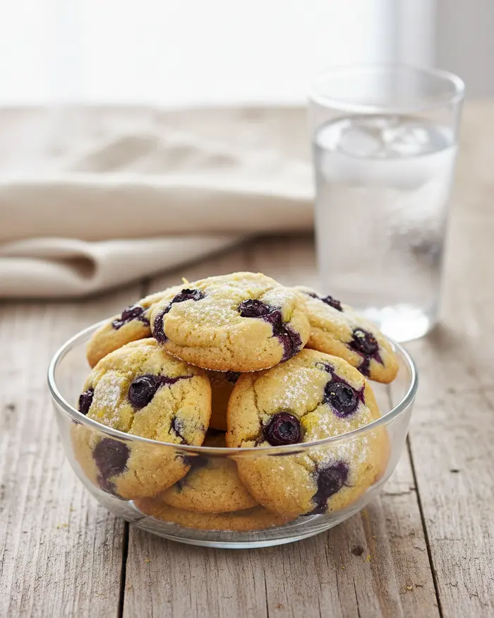Lemon Blueberry Cookies Recipe 4 final plated dish