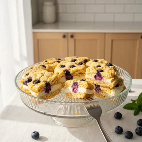 Beautiful plated Lemon Blueberry Cookies