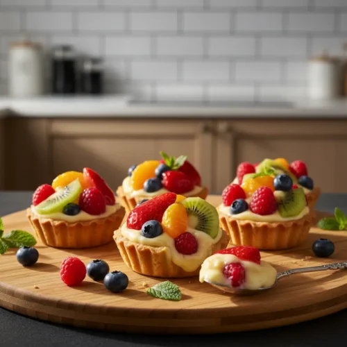 Beautiful plated Mini Fruit Tarts