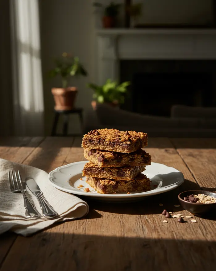 Oatmeal Chocolate Chip Bars Recipe 4 final plated dish