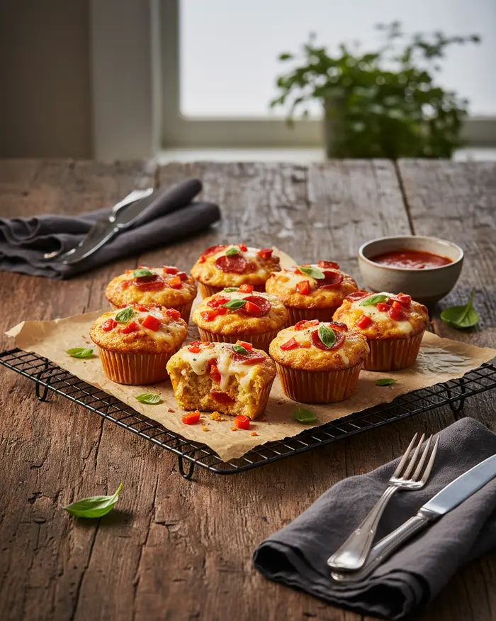 Easy Pizza Muffins Recipe 4 final plated dish
