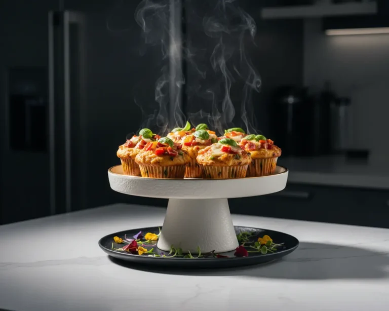Beautiful plated Pizza Muffins