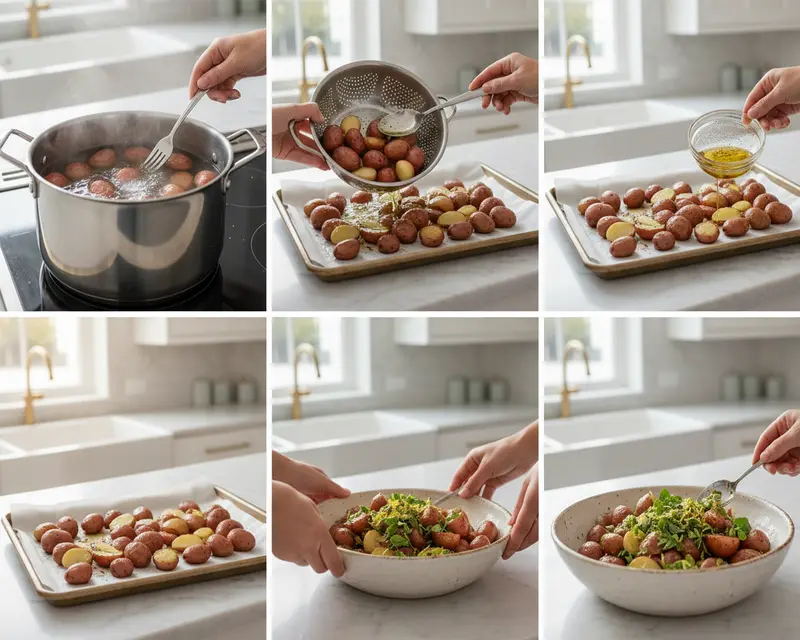 Red Potato Salad No Mayo 3 cooking process