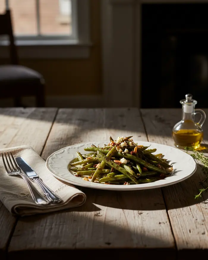 Crispy Roasted Green Beans 4 final plated dish