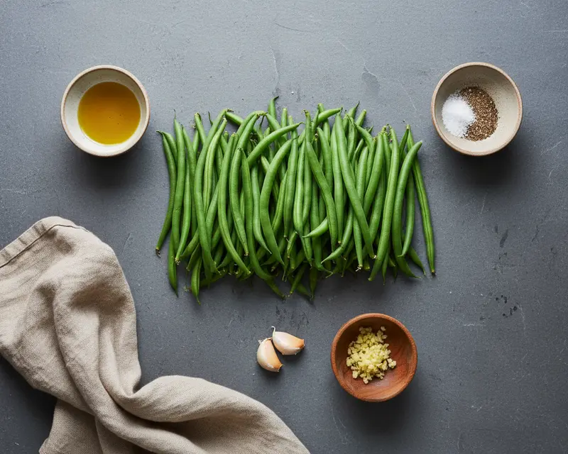 Crispy Roasted Green Beans 2 ingredients