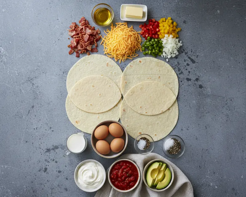 Savory Breakfast Quesadillas Recipe 2 ingredients