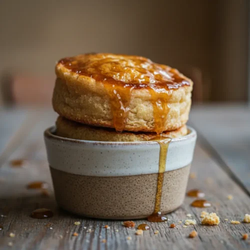 Beautiful plated Sourdough English Muffins