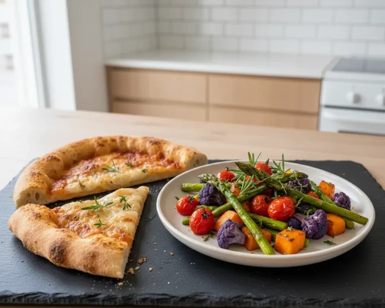 Beautiful plated Sourdough Pizza Dough