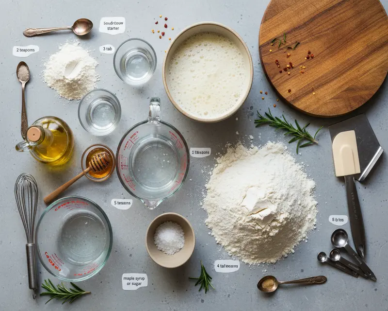 Easy Sourdough Sandwich Bread 2 ingredients