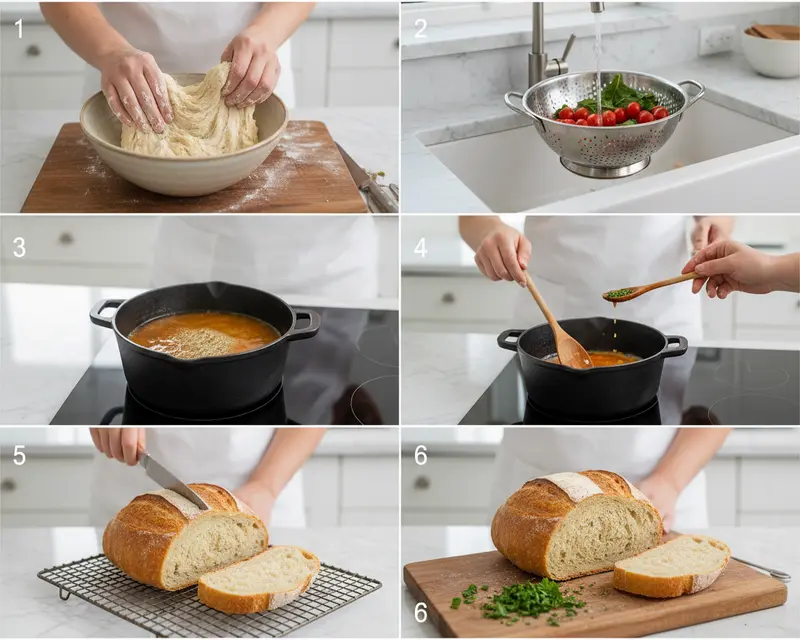 Easy Sourdough Sandwich Bread 3 cooking process