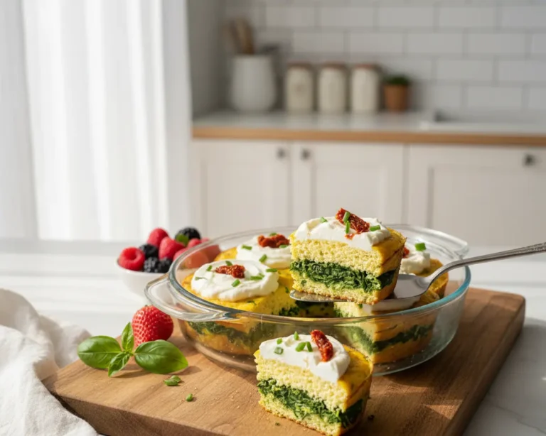 Beautiful plated Spinach Egg Muffins