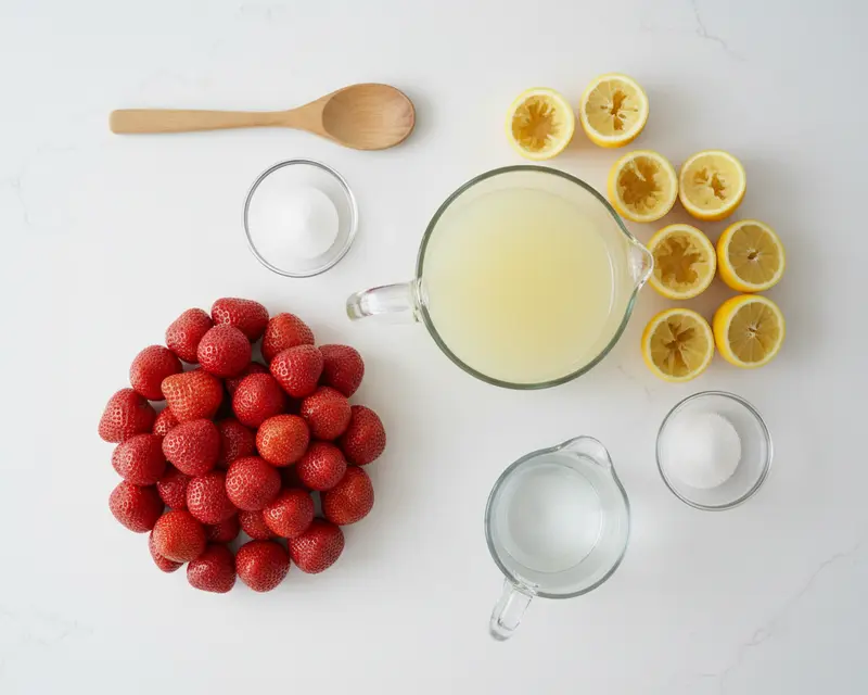 Strawberry Lemonade Mocktail Recipe 2 ingredients